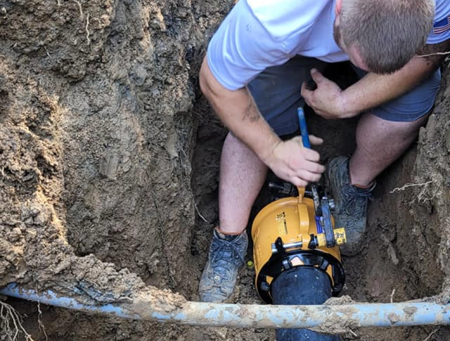 sewer line reconnection